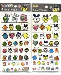 【正規品】　たまごっち4サイズステッカー　シール　2枚セット