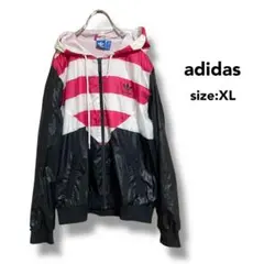 adidas ウインドブレーカー ナイロン ジャケット フーディー パーカー