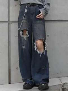 CHEMICAL WASH DENIM シャツ イージーパンツ セットアップ - メルカリ
