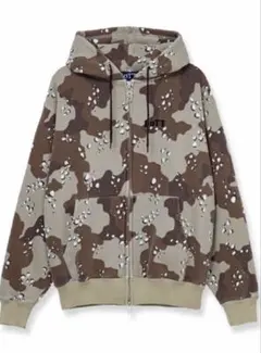 カモフラージュ ジップアップパーカー