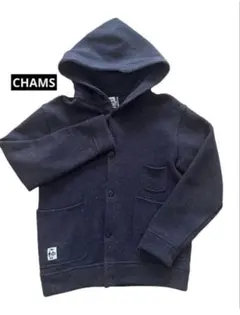 CHUMS チャムス フード付き ネップニットブルゾン ネイビー　Mサイズ