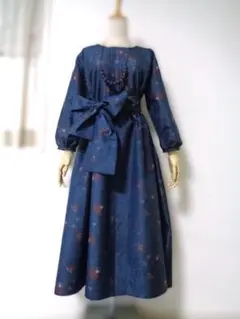 大島紬・ピンタック・ギャザー・ネックレス・着物リメイク・丈オーダー・ハンドメイド