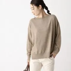 ボートネックニット オペークドットクリップ（OPAQUE.CLIP） 洗濯機可