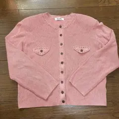 【Saint Joie】 ピンク ニットカーディガン