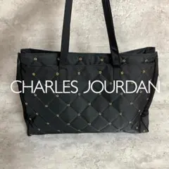 ✨美品✨シャルルジョルダン ナイロン キルティング トートバッグ 黒 軽量 A4