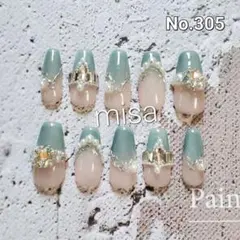 【オーダー】マグネットネイル　ミラー　ビジュー　ネイルチップ　カラー変更無料