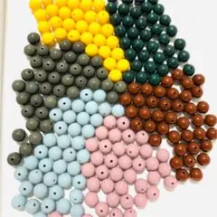 【A-19】カラフルビーズ 10mm 6色×40  240個