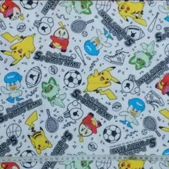 ポケットモンスター　スポーツ　オフ　生地　はぎれ　野球　サッカー　ピカチュウ