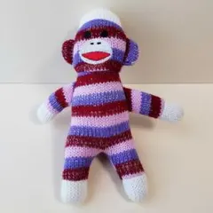 ソックモンキー ぬいぐるみキーホルダー（パープル）16.5cm【美品・匿名配送】