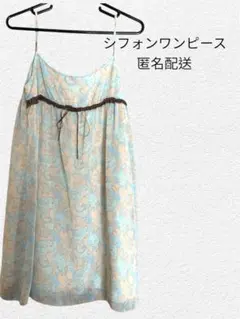 OLLINKARIのシフォンワンピース 38サイズ ペイズリー柄　春物