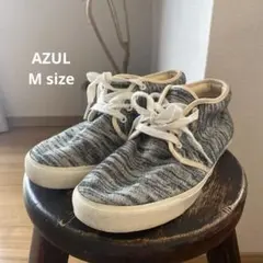 AZUL M size ミドルカットスニーカー グレー系 ニット素材　26.5㎝のサムネイル