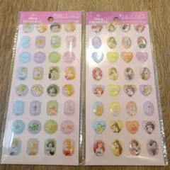 ディズニープリンセス ステッカーシート 2枚セット　ストーンシール