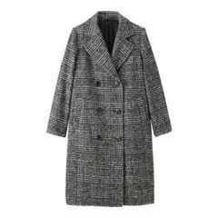 GU ウールブレンドダブルブレストコート S