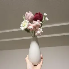 枯れない花束 毛糸の花束 ピンクブーケ＊オーダー受付中＊