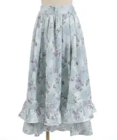 axesfemmeチェック×フラワー柄スカート