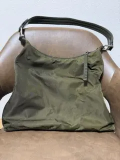 PRADA プラダ ナイロン ショルダーバッグ カーキ ヴィンテージのサムネイル