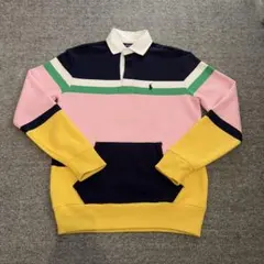 ポロ ラルフ・ローレン ラガーシャツ ネイビー ピンク