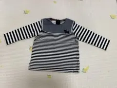 familiar 長袖カットソー ボーダー セーラーカラー 90