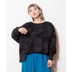 オーバーサイズ 黒スウェット フリーサイズ
