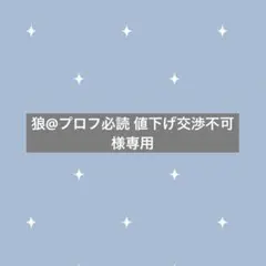 狼@プロフ必読 値下げ交渉不可様専用ページ