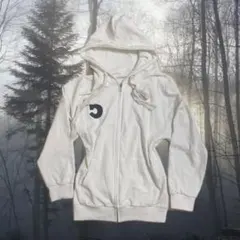 ‪‪❤︎y2k フード付きジップアップパーカー オフホワイト