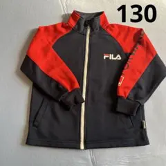 FILA ジップアップジャケット ネイビー/レッド