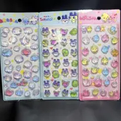 ３枚セット　たまごっち　しずくちゃん　あわわちゃん　硬いシール