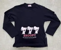 PEANUT スヌーピー 長袖Tシャツ ブラック M