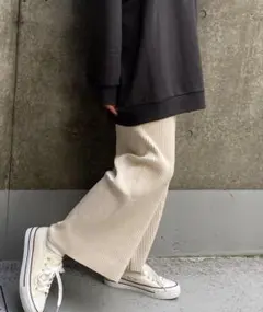 INGNIスエポンワイドパンツ　アイボリー　FREE