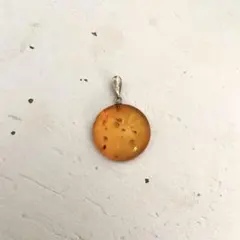 鼈甲　琥珀　silver925