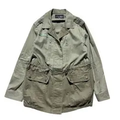 【MILITARY】ミリタリー フィールドジャケット ドローコード 軍モノ