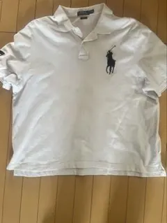 POLO RALPH LAUREN ホワイト ポロシャツ　ビックポニー XL