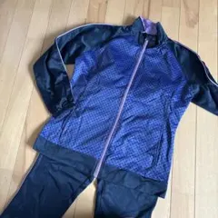 150紫色ドット柄 ジャージ 上下セット