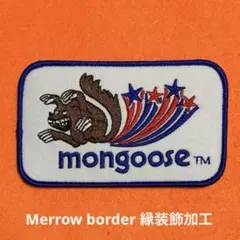 B428 米国80‘年代　カルチャー　BMX マングース　刺繍ワッペン　アイロン