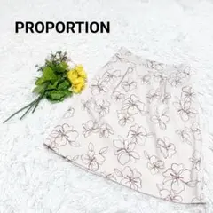 プロポーションボティドレッシング【1】タイトスカート　花柄　ジップ　ストレッチ