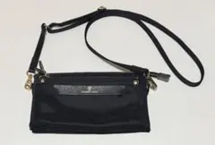 TOPKAPI トプカピ　ナイロンツイル2WAY トラベルポシェット　黒