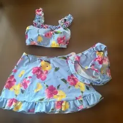 花柄フリルセパレートスカート付き水着