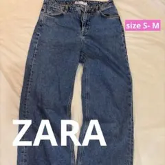 ZARA デニムパンツ ワイドレッグ カットオフ EUR36のサムネイル