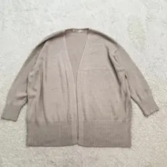デッサン【2】ベージュ カーディガン 綿混 ゆったり レディース 羽織 シンプル