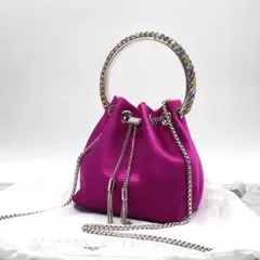 完売レア・極美品✨ジミーチュウ ボンボン ラフィア リボン バケット 