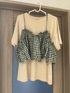 ビスチェセットTシャツ　キナリ