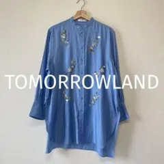 【極美品】TOMORROWLAND MACPHEE ビジューシャツ ブルー
