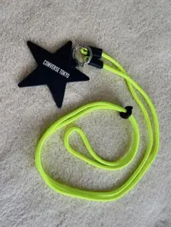 【CONVERSE TOKYO×スタバ】スマホストラップ ネオンイエロー 美品