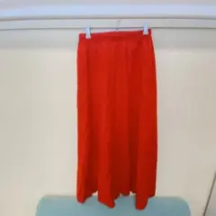 GUジーユー　 リネンブレンドフレアロング スカートM 麻