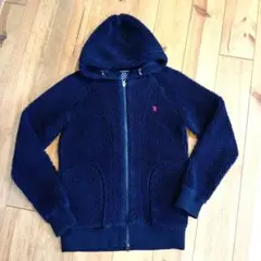 Gymphlex ボアフードジャケット ネイビー