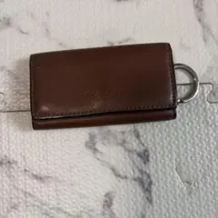 COACH ブラウンレザーキーケースのサムネイル