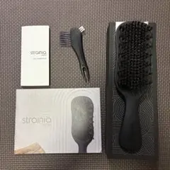 最終価格【中古】ストレーニア ブラックヘアブラシ　癖毛　がっちりマンデー