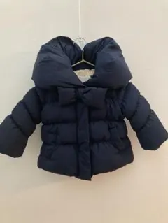 ネイビー☆Petit RUIRUE ☆リボンダウンコートサイズ90