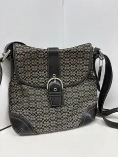 COACH コーチ ショルダーバッグ キャンバス レザー ソーホー ブラック