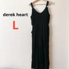 derek heart黒スリーブレスロングドレス　L